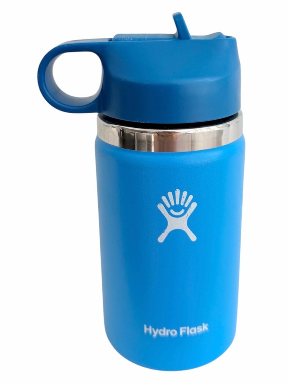 Hydro Flask Kids water bottle blue 12 oz Wide Mouth insulated stainless steel
